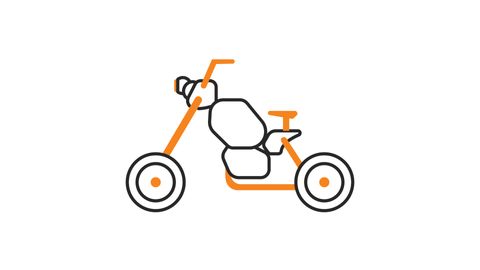 Motorcycle Icon | Line drawing style Icon animation