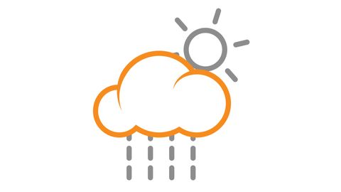 Scattered Rain Icon | Weather concept icon animation