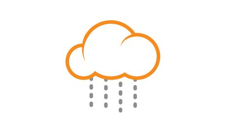 Showering Rain | Weather report concept icon animation