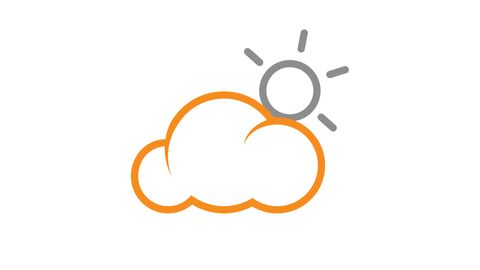 Partially Cloudy Day | Weather report concept icon animation