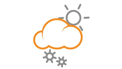 Cloudy and Snowing Day | Weather report icon animation