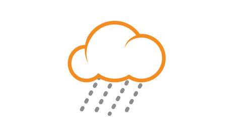 Drizzle or Light Rain Icon | Weather forecast concept icon animatoin