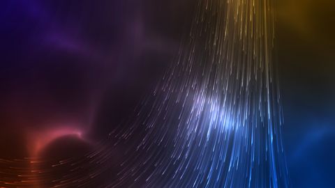 Bright light rays on space background | Abstract background animation