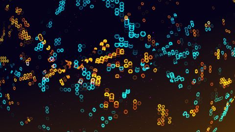 Abstract light background animation with floating light shapes