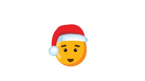 Christmas Greetings with an Animated Emoji and a Christmas Hat
