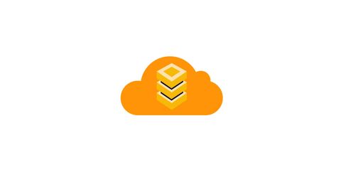 Animated cloud icon with data syncing