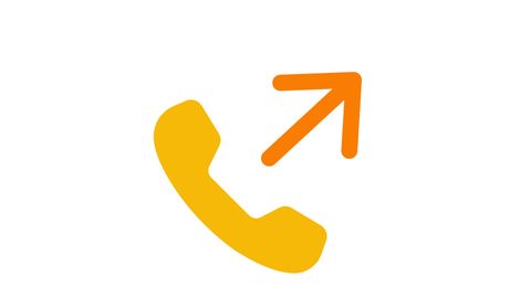 Animated Outgoing Call Icon - Phone with Upward Arrow