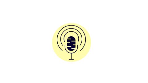 Animated Microphone Icon - Perfect for Your Next Podcast or Video Project