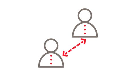 Social connection concept animation