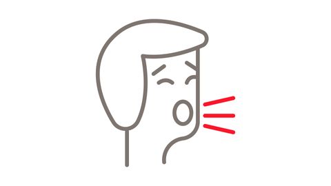 Man coughing icon animation