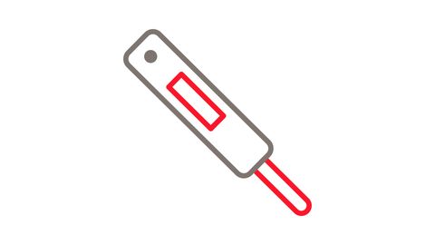 Covid test kit icon animation