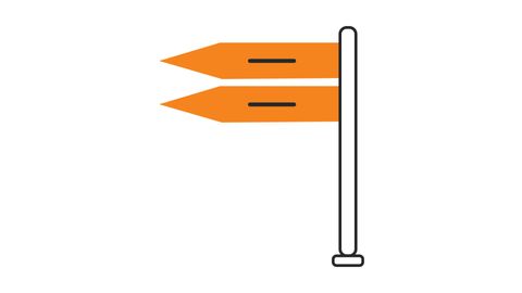 Signpost icon isolated on a white background animation