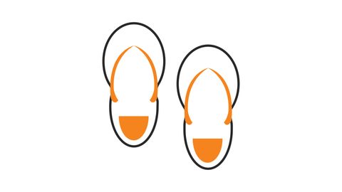 Beach Slippers Icon style animation