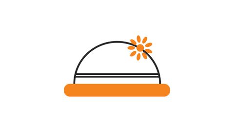 Restaurant cloche line drawing icon animation