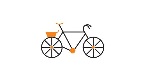 Bicycle Animated Icon | Motion Graphic Animation isolated on a transparent background.