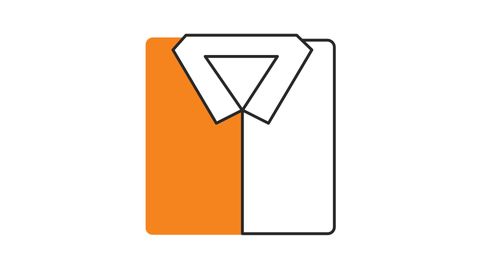 Shirt icon style line drawing animation