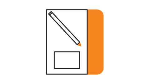 Notebook icon with pen | Personal Diary Icon animation