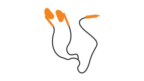 Earphones icon | Line drawing style animation