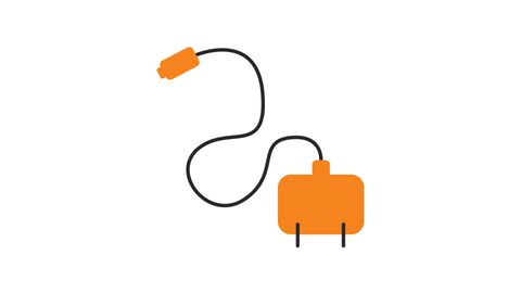 An Electric Plug Icon | Line drawing style icon aimation