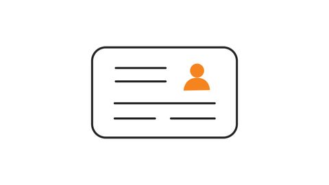 ID Card Icon | Line drawing icon animation