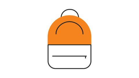 Backpack Icon | Line drawing style Icon animation