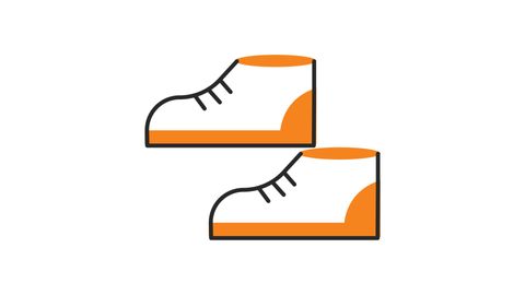 Sneakers shoes Icon | Line drawing Icon animation