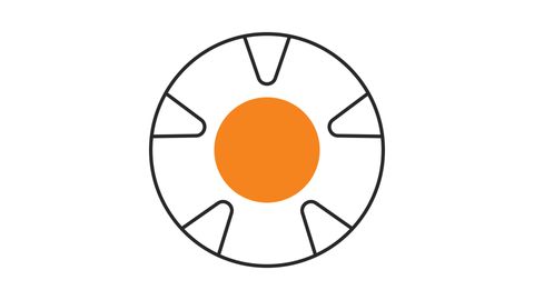 Swimming tube line drawing style icon animation